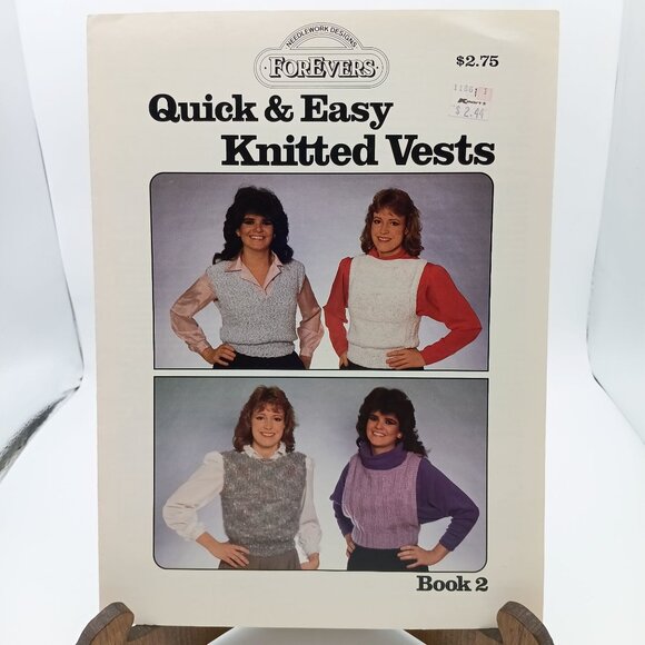 Quick and Easy Knitted Vests Book 2 Vintage Patterns Forevers 1985 - Picture 1 of 1
